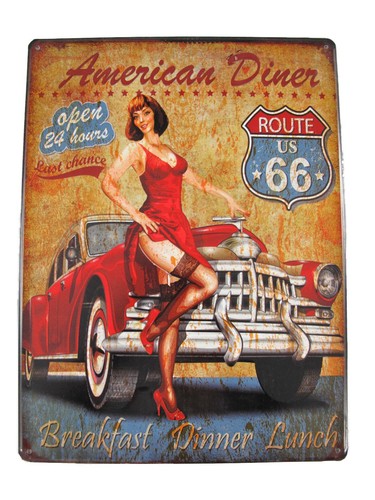 Blechschild american diner - blechschild, diner"