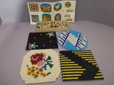 DDR Glas Walzenperlen , Konvolut Glas Walzenperlen Untersetzer,  über 1000 gr