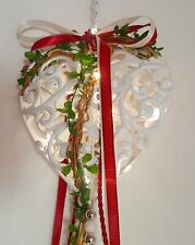 LED herz dekohänger metall