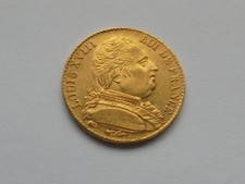 20 Francs Louis XVIII König von Frankreich mit Uniform 1814 Gold