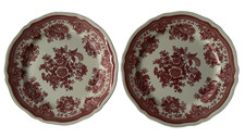 2 x VILLEROY & BOCH Fasan Porzellan Desserteller  rot ⌀ 20,0 cm VINTAGE
