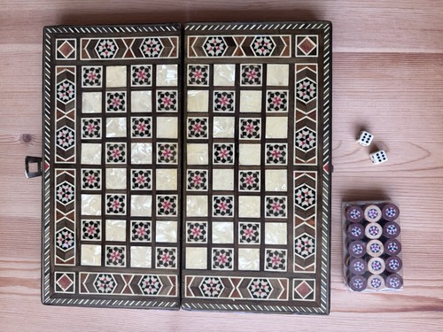 Vintage syrisches backgammon - vintage, &