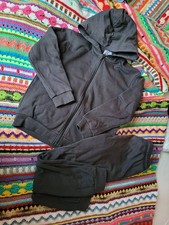 Jogginganzug Jogginghose Kapuzenjacke Hoodie Set Co-Ord Anthrazit 140 Sweatjacke