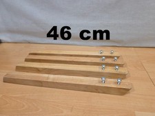 4 Stuhl Holzbeine Möbelbeine Möbelfüße Holzfüße 46 cm, Inkl. Schrauben