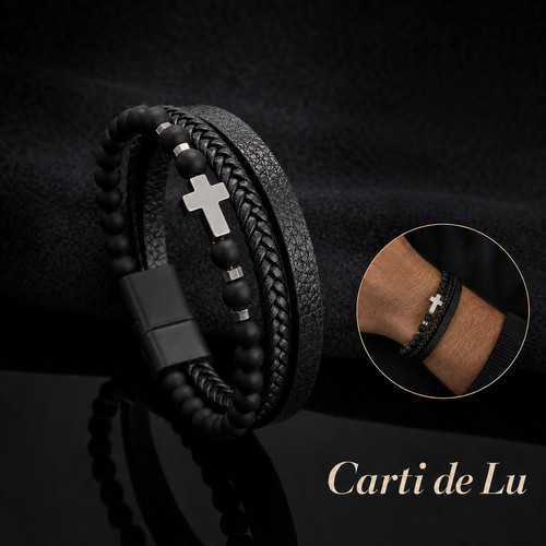 Kreuzarmband aus leder für - aus,