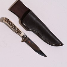 Jagdmesser wie Puma Reh Hirschhorn Lederscheide Neu ohne Markenlogo