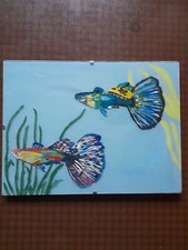 handgemaltes Bild von Guppys