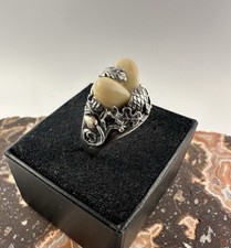 Jagd Ring Silber 835 mit Grandeln gr. 63