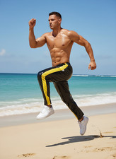 High-Gloss Athletic Joggers