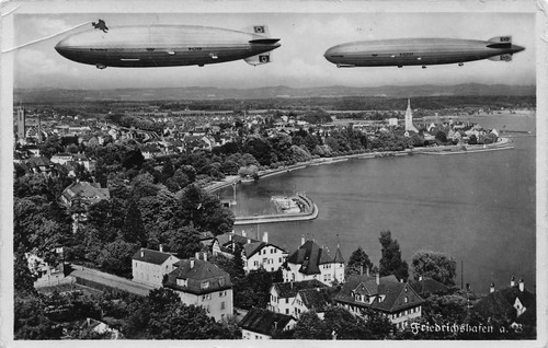 Postkarte zeppelin - postkarte,