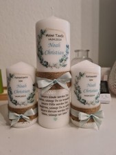 Taufkerze Kommunionkerze Junge Mädchen Personalisierung Größe 250x80