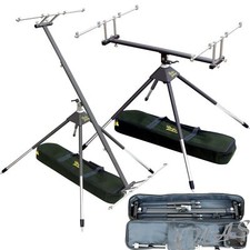 Delta Fishing 4 Bein Rod Pod Aluminium 360° Drehbar 3 - 4 Ruten Rutenständer Kva