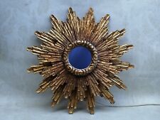 Sonnenspiegel Sunburst Mirror Mid Century Design Strahlen Wandleuchte Holz