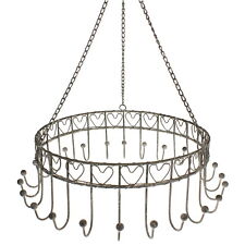 Kräuterkrone Metall Grau rund