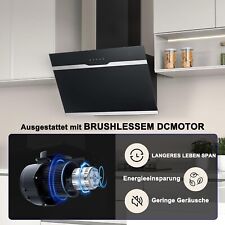 60CM Dunstabzugshaube Wandmontage Abluft Umluft Abzugshaube Edelstahl Glas NEU