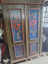 Zweitüriger Bemalter BAUERNSCHRANK Ca.1930/40 Vintage