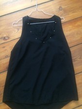 Zara oberteil schwarz gold - oberteil,