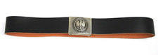 Original BW - KOPPELGÜRTEL Dienstkoppel LEDER schwarz / silber BUNDESWEHR 100cm