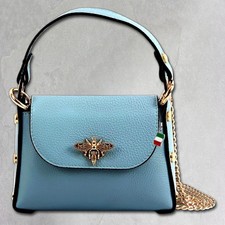 hellblau Florence Tasche Leder