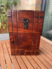 Aufbewahrungsbox massiv Holz  ca. 23x12x35,5 cm (z. B. für 2 Flaschen Wein)
