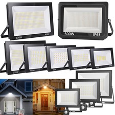 LED Strahler Außen Fluter 10W-500W Flutlicht IP65 Scheinwerfer 230V Baustrahler 