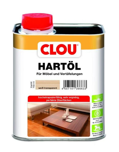 Clou hartöl 750 weiß - 750,