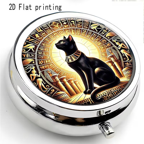 ägyptische katze pillendose - ägyptische,