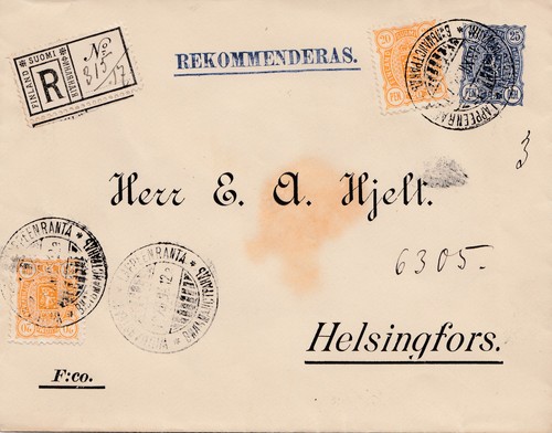 Finnland 1894 einschreiben - finnland:, 1894: