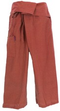 Thai Fischerhose aus fester Baumwolle, Wickelhose, Yogahose, Unigröße - Uni r