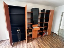 schrankwand interlübke in Schwarz/Braun plus 2 Regalelemente
