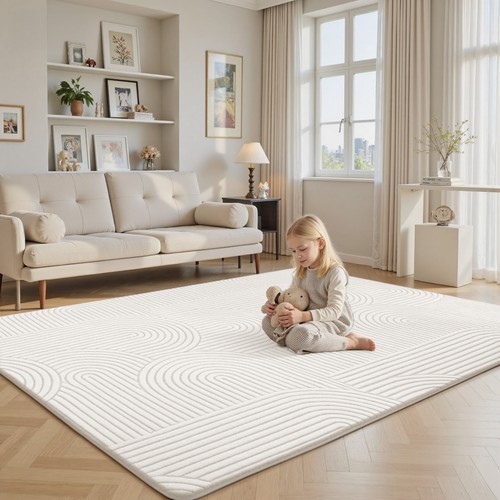 Kurzflor teppich wohnzimmer - wohnzimmer, 3d