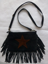 Wildledertasche mit Fransen (Bose In Pelle), Umhängetasche,NEU