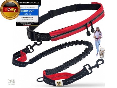 Joggingleine mit bauchgurt rot - joggingleine,