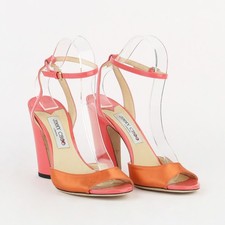 Damen Jimmy Choo Gebrauchte Riemchensandaletten Satinoptik Schuhe 841907