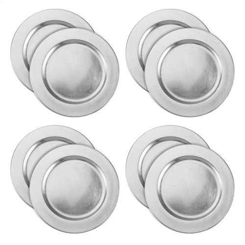 Platzteller gebürstet - 8x,
