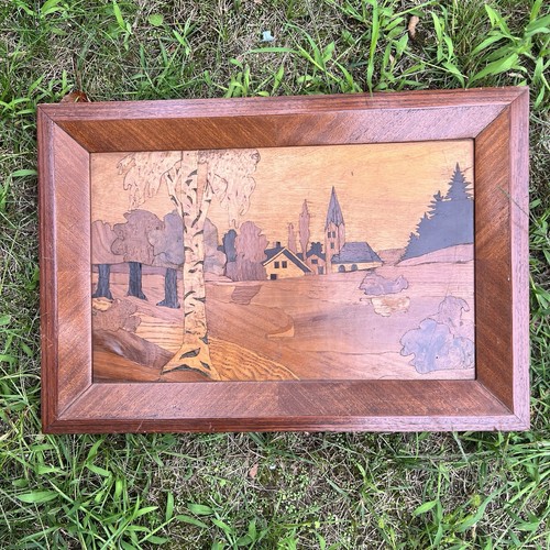 Landschaft intarsienarbeit - landschaft,