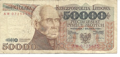 Geldschein banknote polen - geldschein,