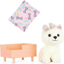 Glitter Girls Puppenzubehör – Kuscheltier Hund Pomeranian Chica mit Hundebett ✅