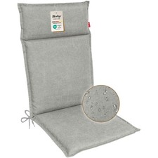 Herlag Liegenauflage 190x60x4,5cm Wasserabweisend Fleckschutz Silber