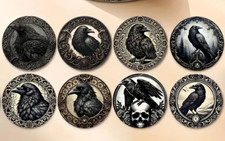 2x Wikinger Rabe Holz