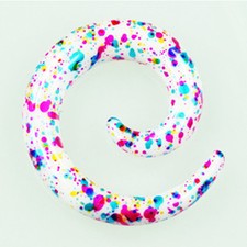 Kunststoff Dehnungsspirale Punkte Motiv schnecke Expander Ohr Piercing Plug