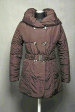 Mosquito Damen Jacke Parka Gr. M Braun mit Gürtel Parka Kapuze Winter (19676)