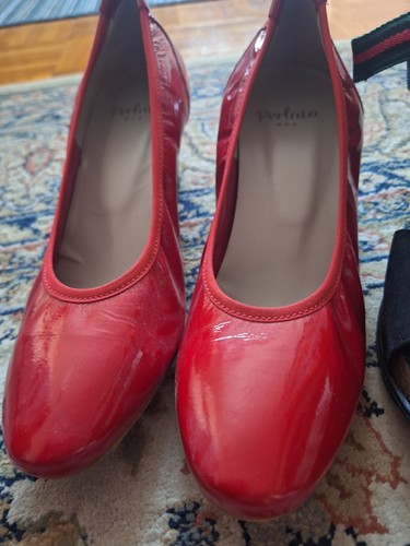 Rote lackleder pumps - rote,