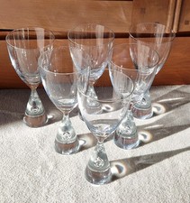 6 Holmegaard Princess Crystal Weingläser 16,5 cm Dänemark 60er Jahre