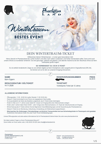 Phantasialand wintertraum - 5x,