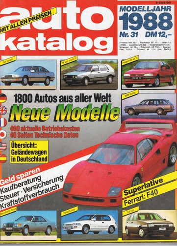 Auto katalog 1988 - 1988, autos