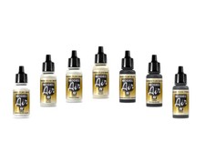 Alle Weiß/Schwarztöne - Hochwertige Vallejo Model-Air Farben