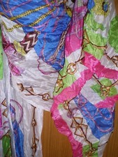 XXL Seidenschal Crinkle Crash Schal mehrfarbig ungetragen