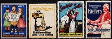 4 alte Reklamemarken, Werbemarken, 1900-1920 Waschmittel und Seife    /36
