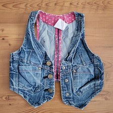 Pretty Pets Jeansweste Weste hellblau used Gr. 128 Mädchen *TOP*